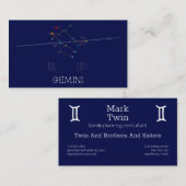 Zodiac Constellation Gemini Visitenkarte (Vorne/Hinten)