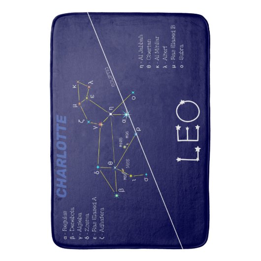 Zodiac Constellation Leo Badematte (Vorderseite Vertikal)
