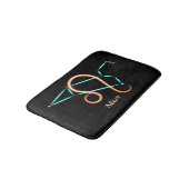 Zodiac Constellation Leo Bath Mat Badematte (Schrägansicht)