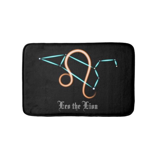 Zodiac Constellation Leo Bath Mat Badematte (Vorderseite)