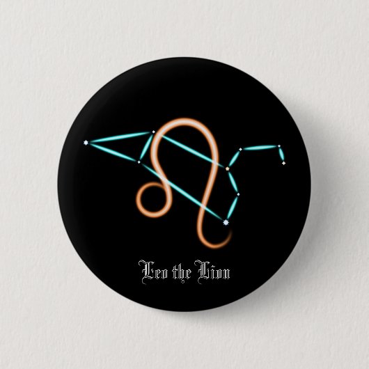Zodiac Constellation Leo Button (Vorderseite)