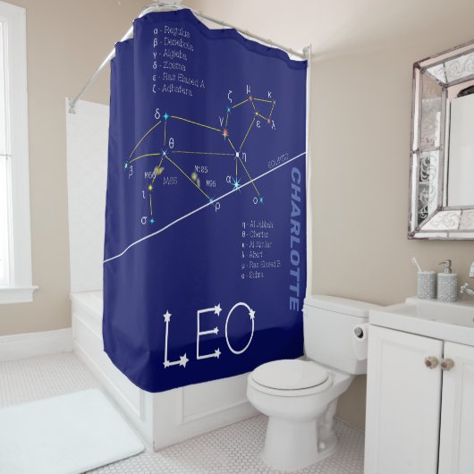 Zodiac Constellation Leo Duschvorhang (Beispiel)
