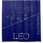 Zodiac Constellation Leo Duschvorhang (Vorderseite)