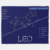Zodiac Constellation Leo Fleecedecke (Vorderseite (Horizontal))