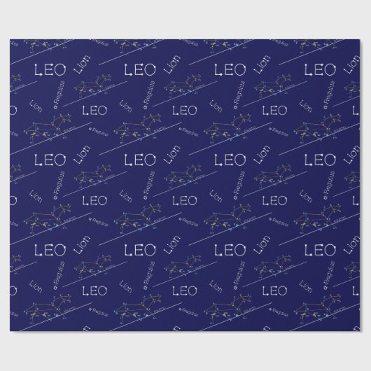 Zodiac Constellation Leo Geschenkpapier (Flach)