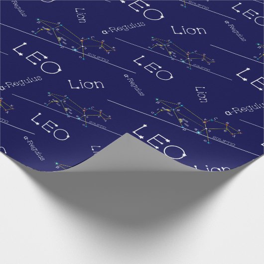 Zodiac Constellation Leo Geschenkpapier (Ecke)