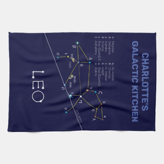 Zodiac Constellation Leo Geschirrtuch (Horizontal)