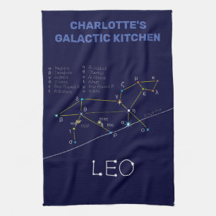 Zodiac Constellation Leo Geschirrtuch