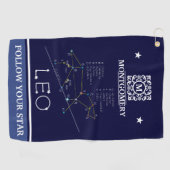 Zodiac Constellation Leo Golfhandtuch (Horizontal)