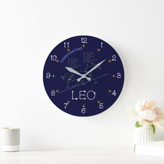 Zodiac Constellation Leo Große Wanduhr (Zuhause)