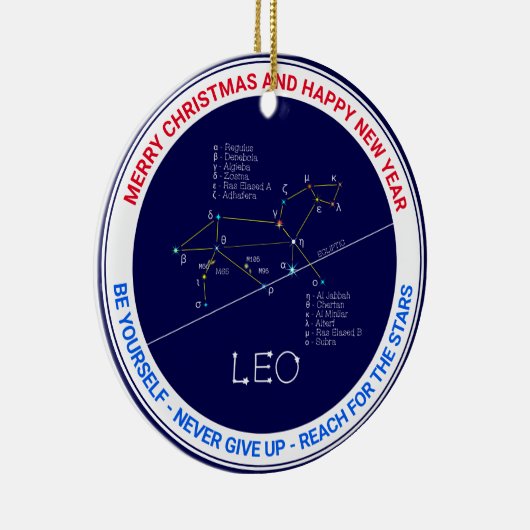 Zodiac Constellation Leo Keramik Ornament (Rechts)