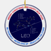 Zodiac Constellation Leo Keramik Ornament (Hinten)