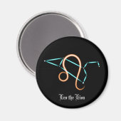 Zodiac Constellation Leo Magnet (Vorderseite/Rückseite)