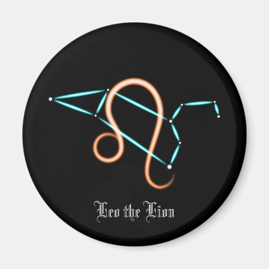 Zodiac Constellation Leo Magnet (Vorne)