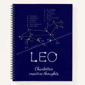 Zodiac Constellation Leo Notizblock (Vorderseite)