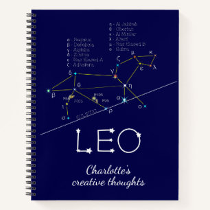 Zodiac Constellation Leo Notizblock