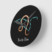 Zodiac Constellation Leo Round Clock Runde Wanduhr (Winkel)