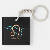 Zodiac Constellation Leo Schlüsselanhänger (Rückseite)