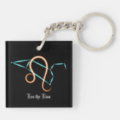 Zodiac Constellation Leo Schlüsselanhänger (Rückseite)