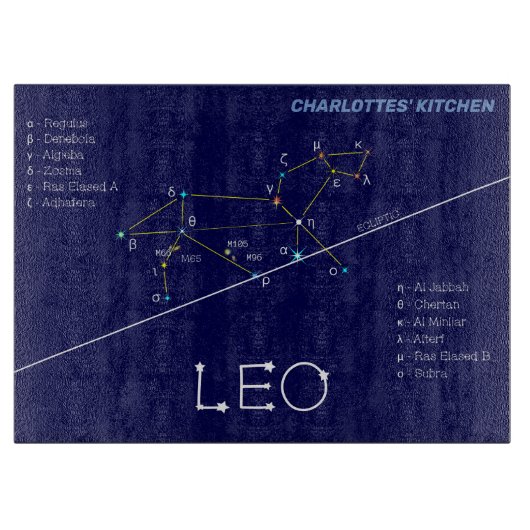 Zodiac Constellation Leo Schneidebrett (Vorderseite)