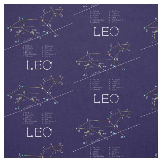 Zodiac Constellation Leo Stoff (Muster)