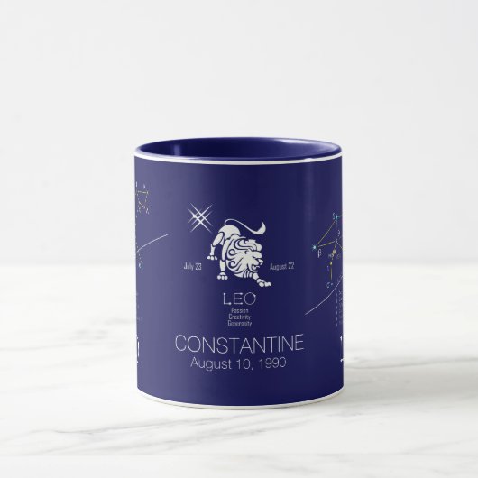 Zodiac Constellation Leo Tasse (Zentrum)