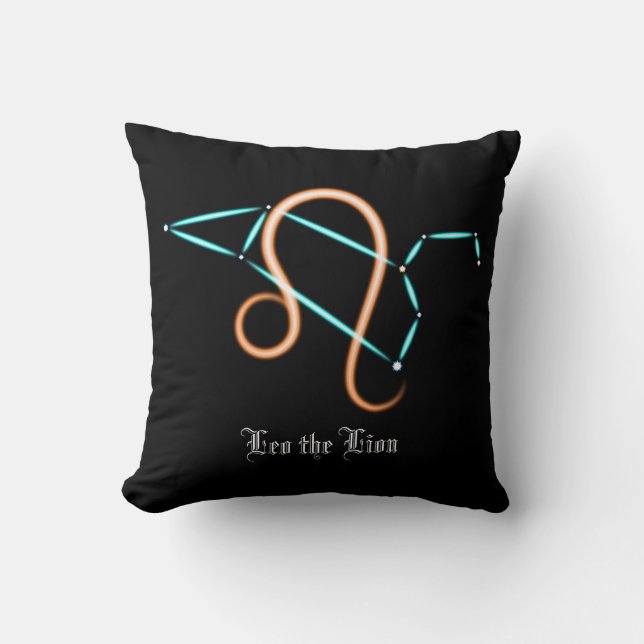 Zodiac Constellation Leo Throw Kissen (Vorderseite)