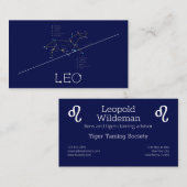 Zodiac Constellation Leo Visitenkarte (Vorne/Hinten)