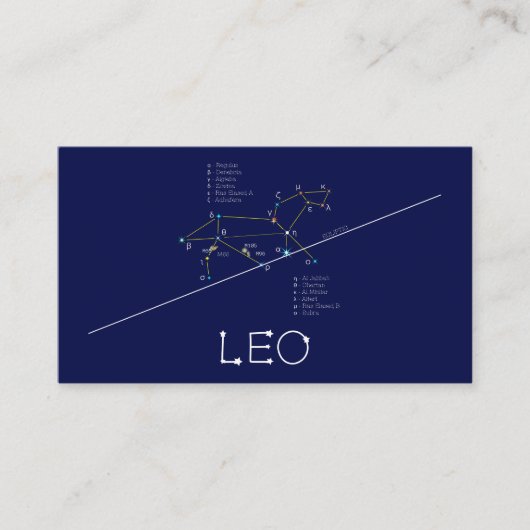 Zodiac Constellation Leo Visitenkarte (Vorderseite)