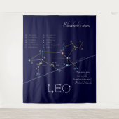 Zodiac Constellation Leo Wandteppich (Vorderseite)