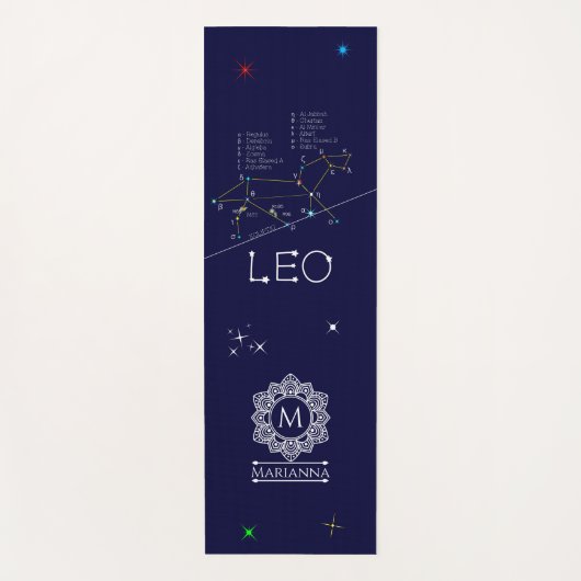 Zodiac Constellation Leo Yogamatte (Vorderseite)