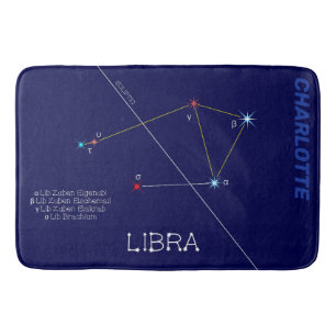 Zodiac Constellation Libra Badematte