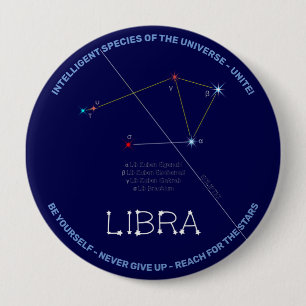 Zodiac Constellation Libra Button