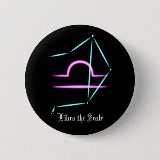 Zodiac Constellation Libra Button (Vorderseite)