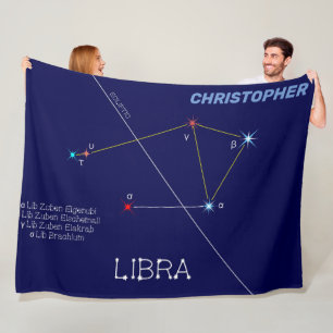 Zodiac Constellation Libra Fleecedecke