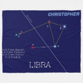 Zodiac Constellation Libra Fleecedecke (Vorderseite (Horizontal))