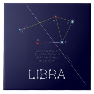 Zodiac Constellation Libra Fliese