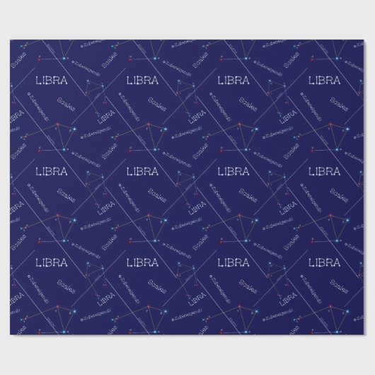 Zodiac Constellation Libra Geschenkpapier (Flach)