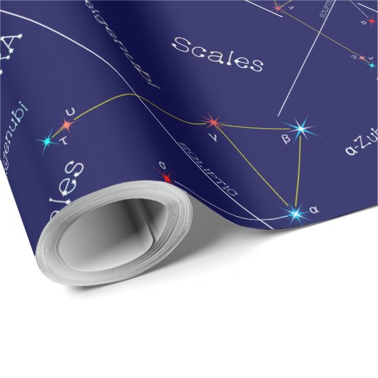 Zodiac Constellation Libra Geschenkpapier (Rolleneckpunkt)
