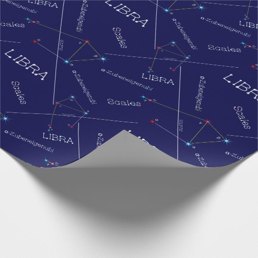 Zodiac Constellation Libra Geschenkpapier (Ecke)
