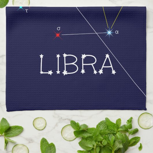Zodiac Constellation Libra Geschirrtuch (Gefaltet)