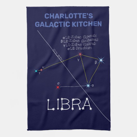 Zodiac Constellation Libra Geschirrtuch (Vertikal)