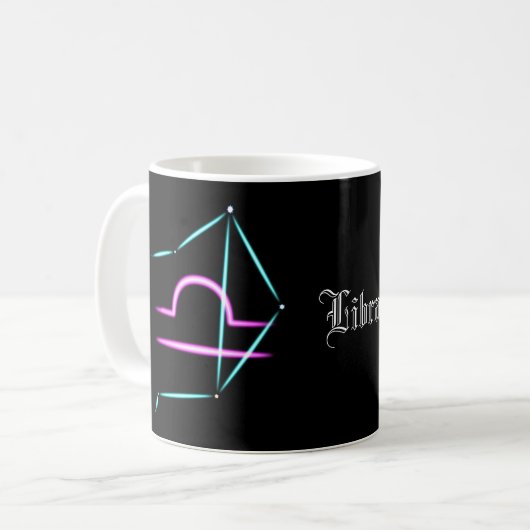 Zodiac Constellation Libra Kaffee Tasse (Vorderseite Links)