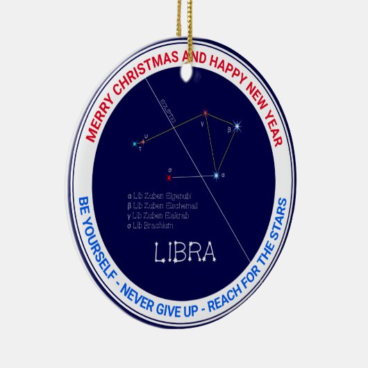 Zodiac Constellation Libra Keramik Ornament (Rechts)