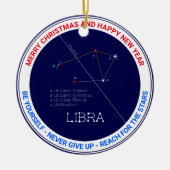 Zodiac Constellation Libra Keramik Ornament (Vorne)