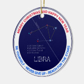 Zodiac Constellation Libra Keramik Ornament (Links)