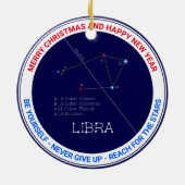 Zodiac Constellation Libra Keramik Ornament (Hinten)
