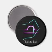 Zodiac Constellation Libra Magnet (Vorderseite/Rückseite)