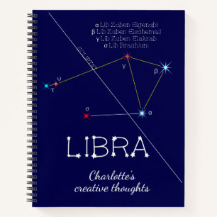 Zodiac Constellation Libra Notizblock