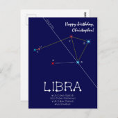 Zodiac Constellation Libra Postkarte (Vorne/Hinten)